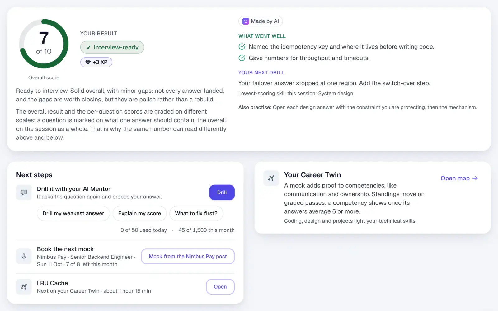 Interview feedback: strengths and what to fix